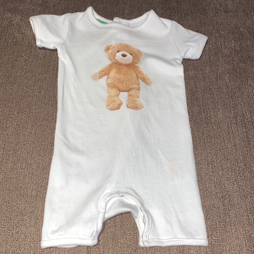 Vertbaudet teddy bear onesie outfit